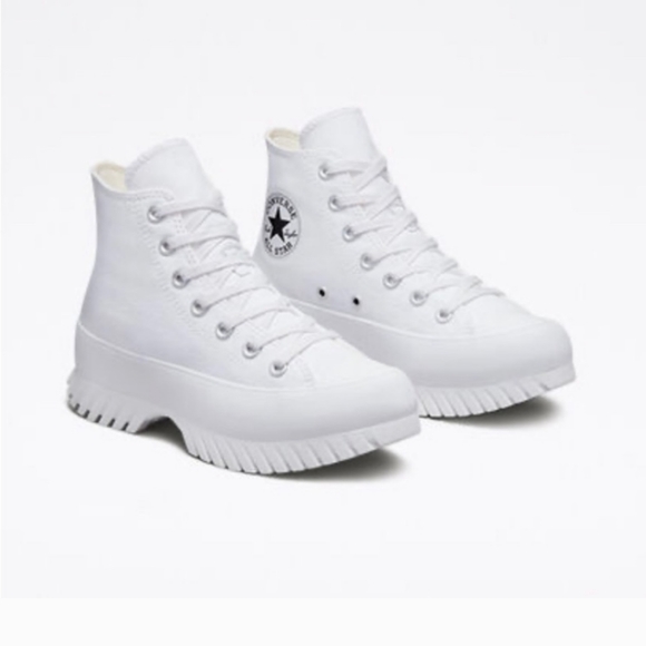 CONVERSE CHUCK TAYLOR ALL STAR LUGGED CANVAS 2.0 WHITE HI-TOP SNEAKERS s… - Picture 8 of 17